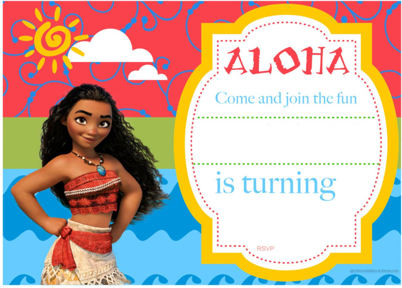 Free Printable Moana Birthday Invitation And Party Ideas FREE 