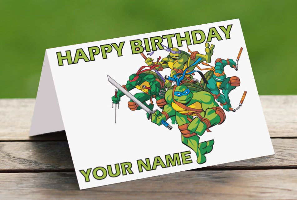 Free Printable Ninja Turtle Birthday Cards Happy Birthday Cards 