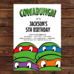 Free Printable Ninja Turtle Birthday Invitations Ninja Turtles