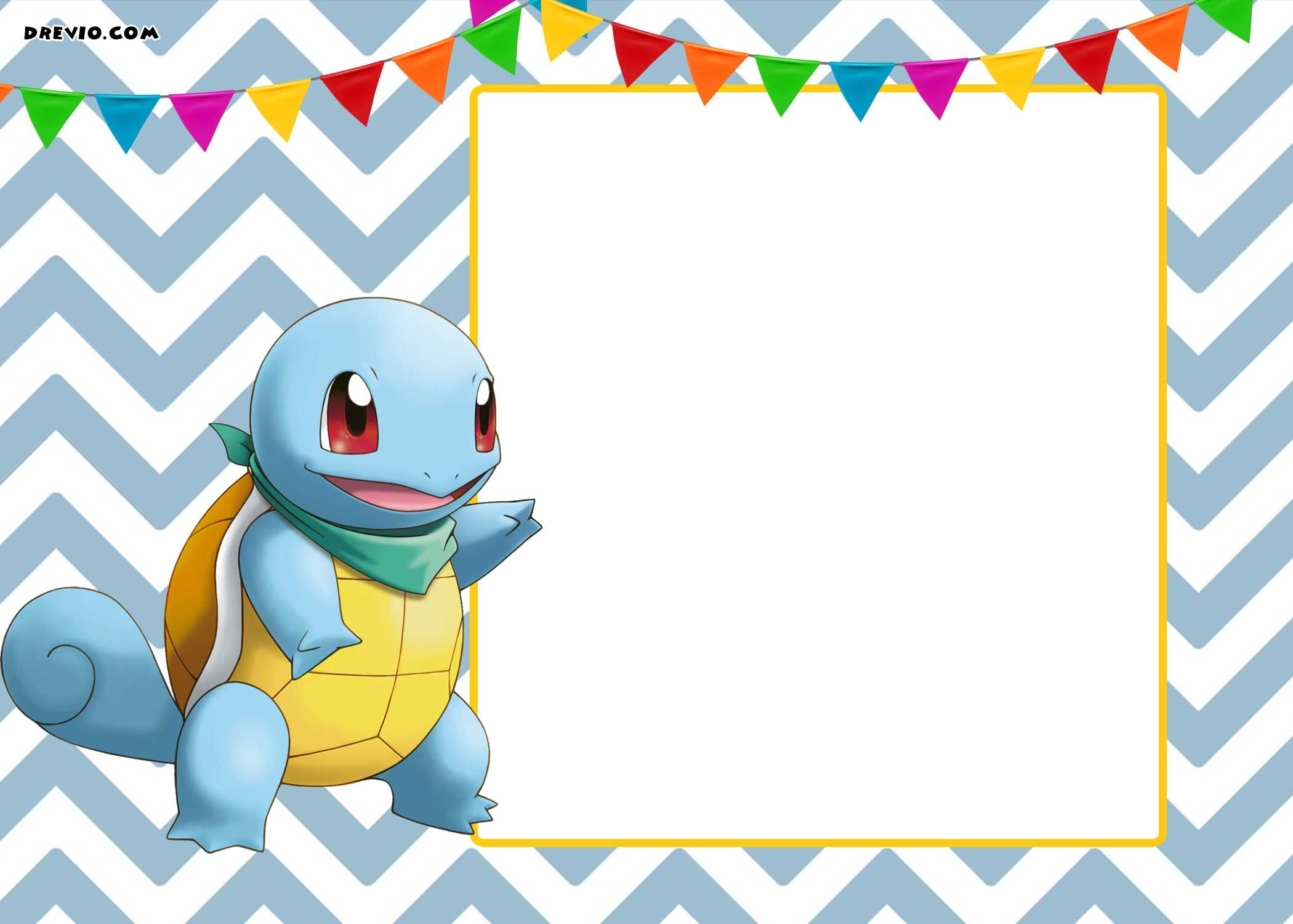 FREE Printable Pokemon Invitation Templates Pokemon Invitations 