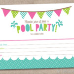 Free Printable Pool Party Birthday Invitations Backyard Design Ideas