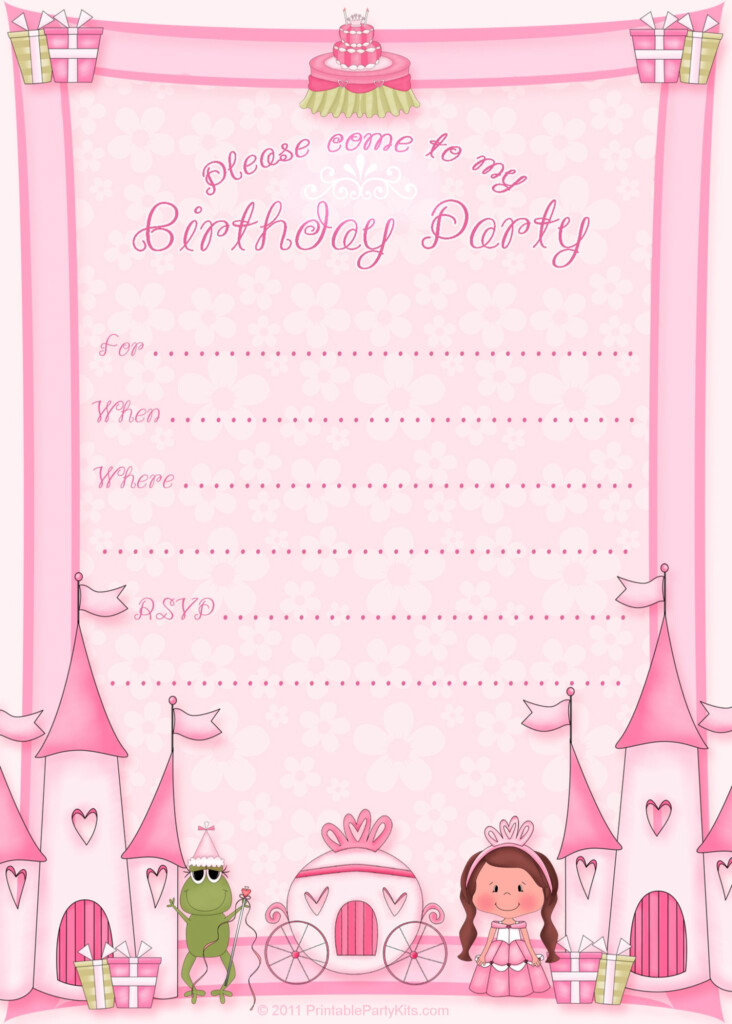 Free Printable Princess Birthday Party Invitations Printable Party Kits