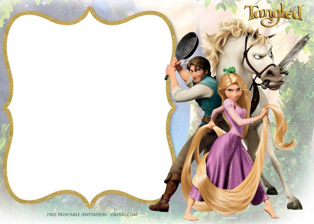 FREE Printable Princess Rapunzel Invitation Templates Rapunzel 