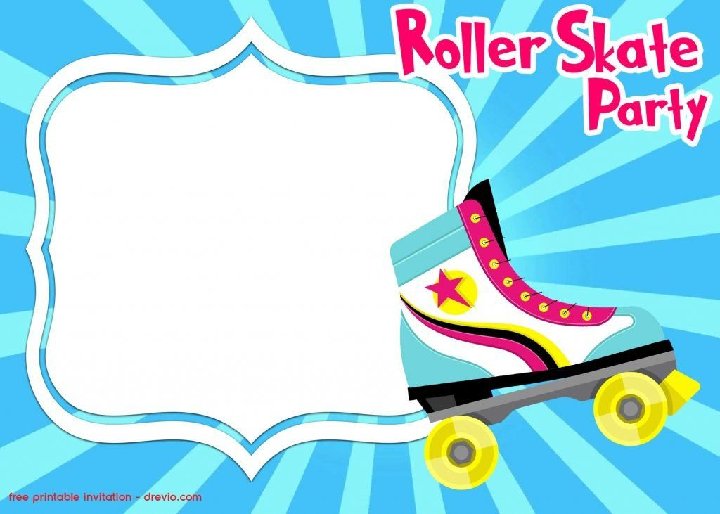 FREE Printable Roller Skating Invitation Templates Roller Skating 