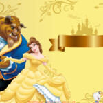 FREE Printable Romantic Beauty And The Beast Baby Shower Templates