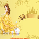 FREE Printable Romantic Beauty And The Beast Baby Shower Templates