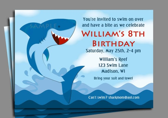 Free Printable Shark Invitation