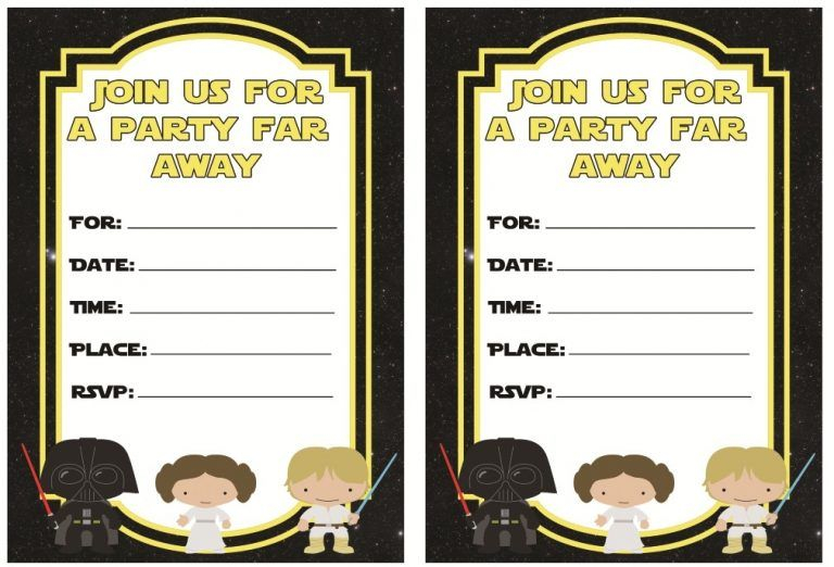 Free Printable Star Wars Birthday Bundle Star Wars Invitations Star 