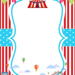 FREE PRINTABLE Stripes Circus Birthday Invitation Templates