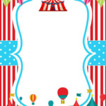 FREE PRINTABLE Stripes Circus Birthday Invitation Templates