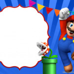 FREE PRINTABLE Super Mario Birthday Invitation Templates DREVIO