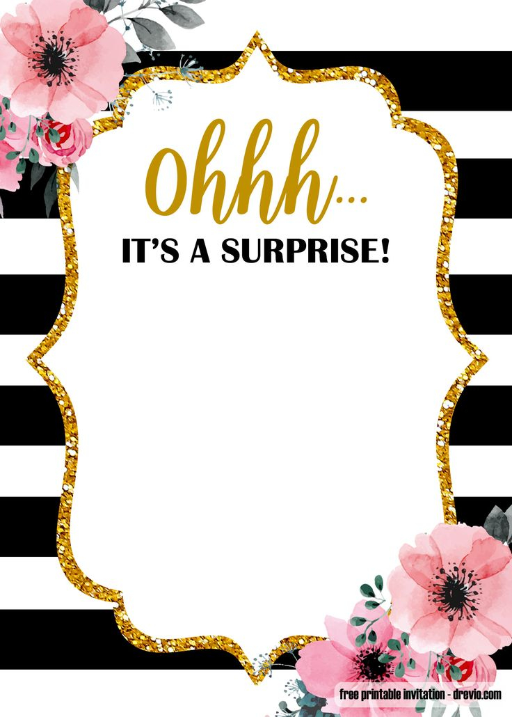 FREE Printable Surprise Party Birthday Invitation Templates FREE 