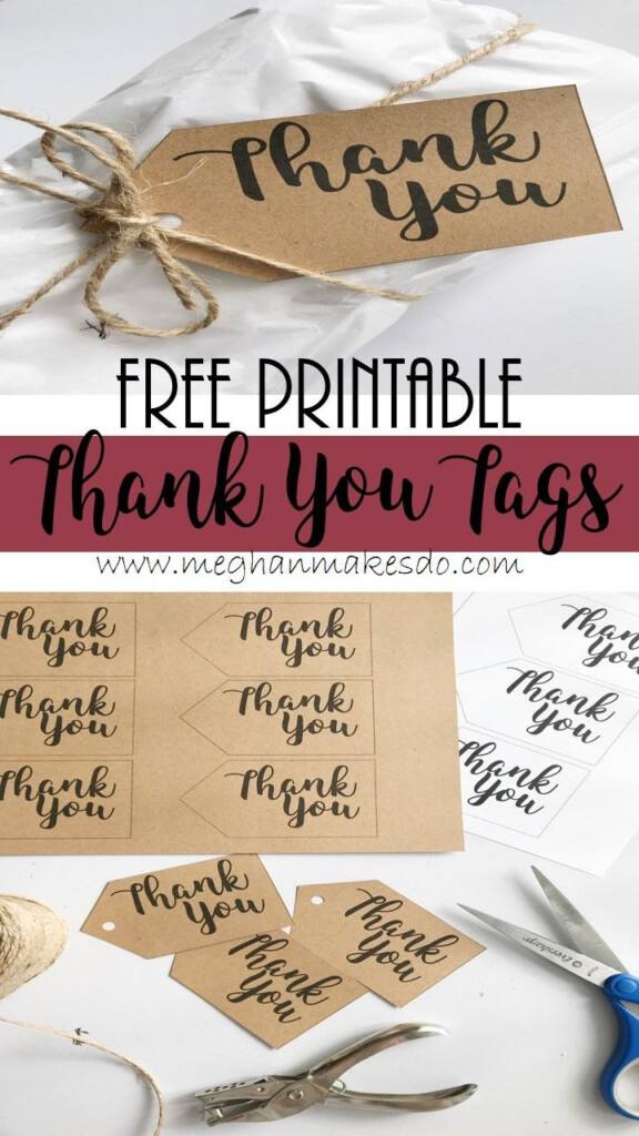 Free Printable Thank You Tags Printable Templates