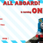 Free Printable Thomas The Train 1st Birthday Invitation Train