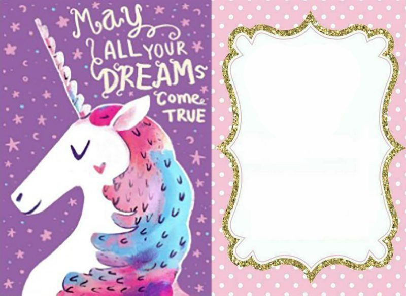 Free Printable Unicorn Invitation Card unicorn invitations invitati 