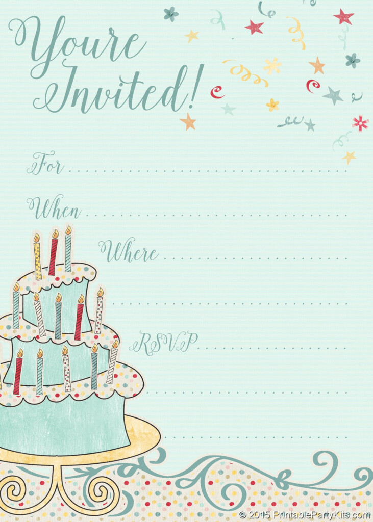 FREE Printable Whimsical Birthday Party Invitation Template Birthday 