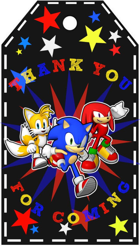 Free Sonic The Hedgehog Party Printables