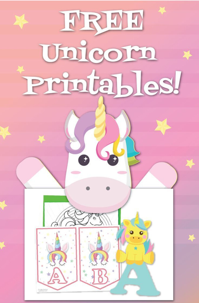 Free Unicorn Party Printables freepartyprintables partyprintables 