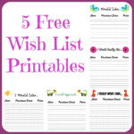 Free Wish List Printables 5 Designs To Pick From Farmer s Wife Rambles