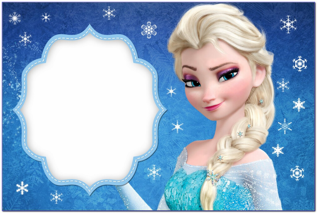 Frozen Printable Coloring Birthday Card