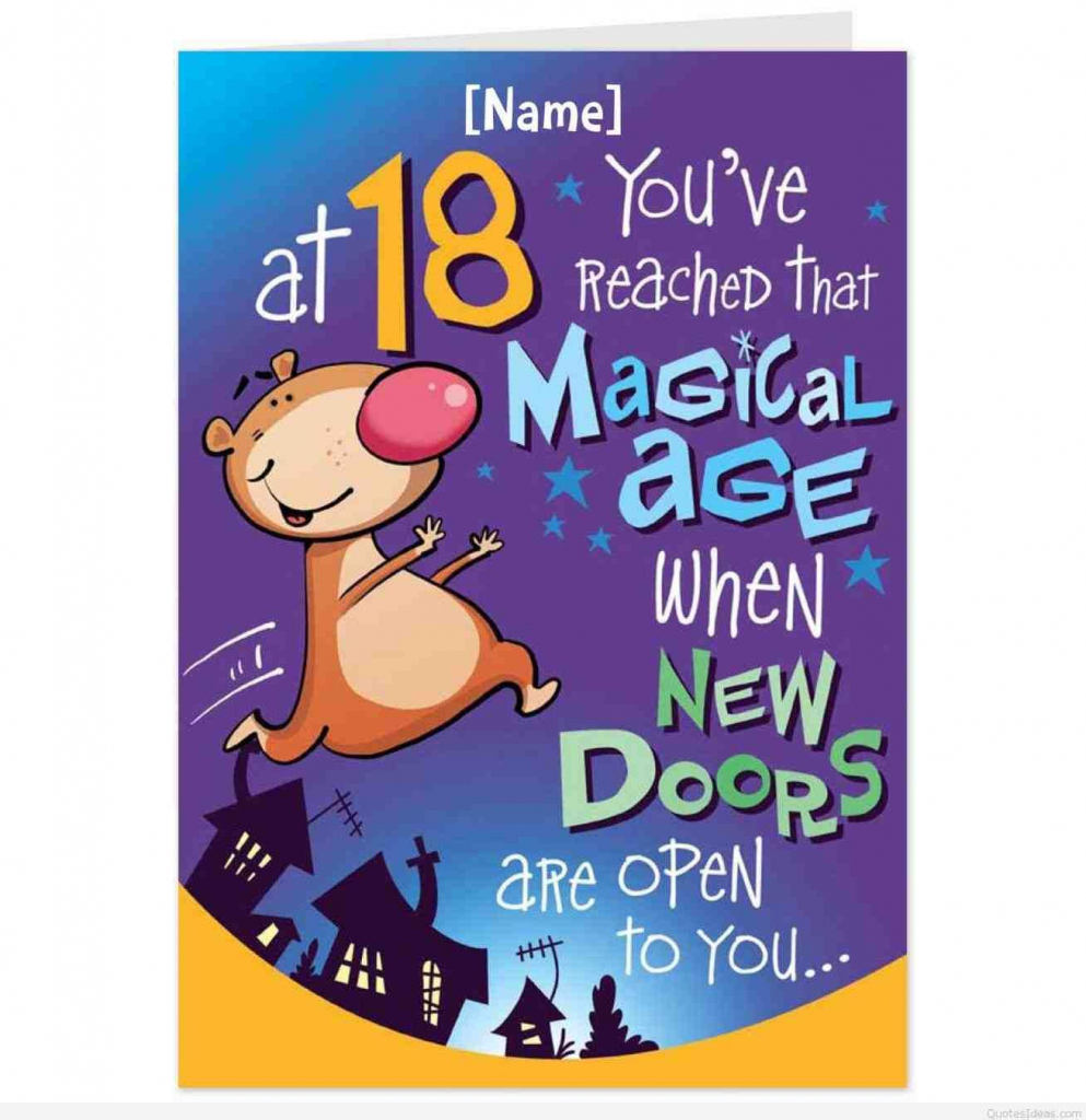 Funny 18Th Birthday Cards Printable Printable Cards