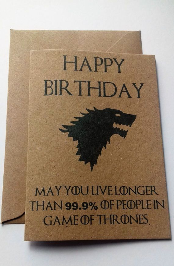 Game Of Thrones Birthday Card Printable