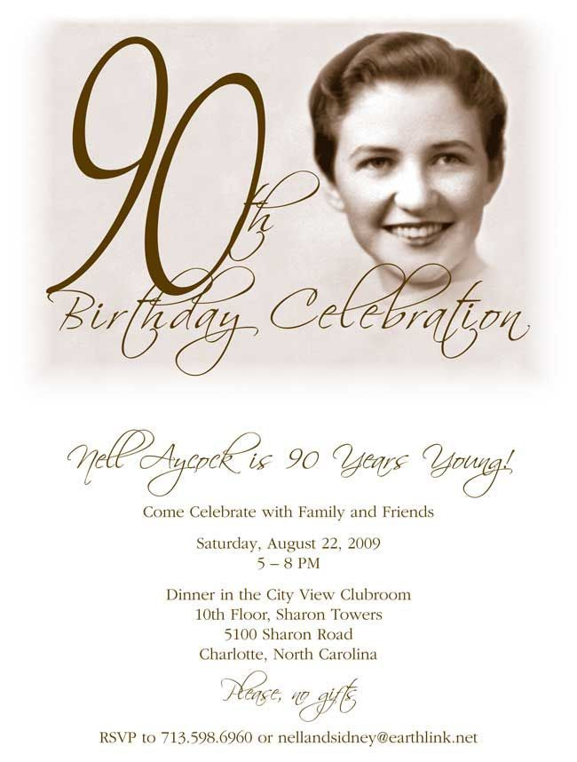 Get FREE Template Free Printable 90th Birthday Invitations 90th