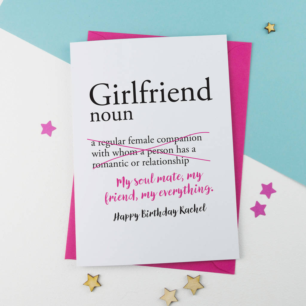 Girlfriend Birthday Card Girlfriend Card Birthday Card For Girlfriend 