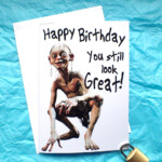 Gollum Lord Of The Rings Funny Birthday Card KimWestArt On Madeit