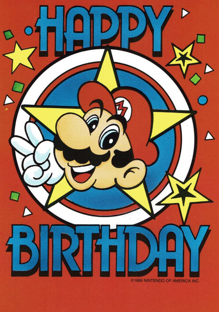 Greeting Cards Digital Card INSTANT DOWNLOAD Printable Super Mario 