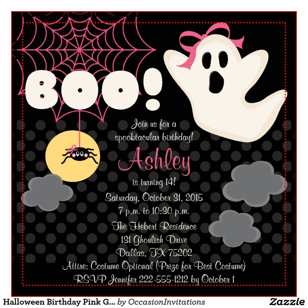 Halloween Themed Birthday Party Invitations Halloween Birthday 