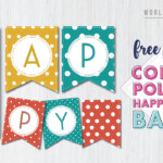 Happy Birthday Banner Printable Template Paper Trail Design Happy