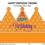 Happy Birthday Crown Free Printable Papercraft Templates