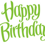 Happy Birthday Green Font Vector Free Vector Graphic Download