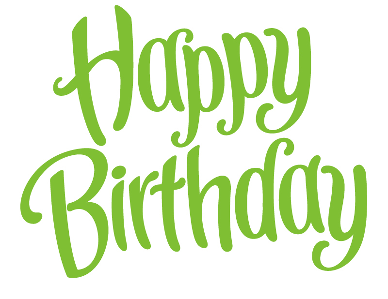 Happy Birthday Green Font Vector Free Vector Graphic Download