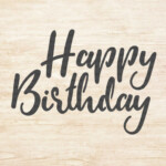 Happy Birthday Lettering Stencil