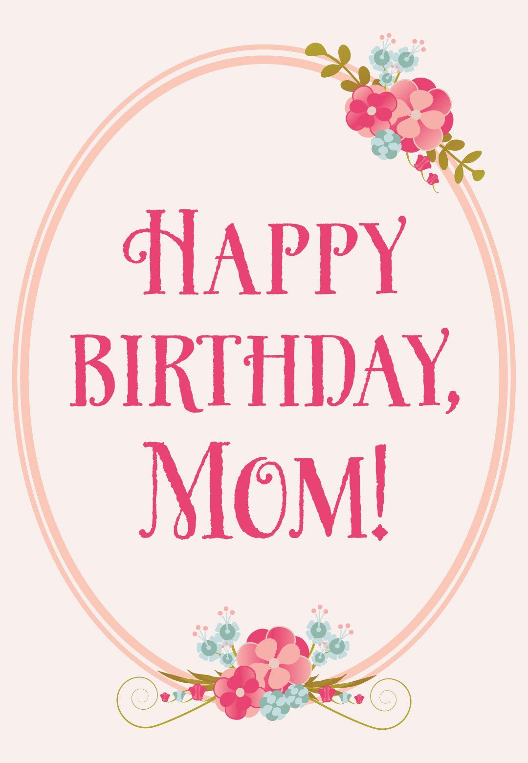 Happy Birthday Mom Printable Cards Printable Word Searches