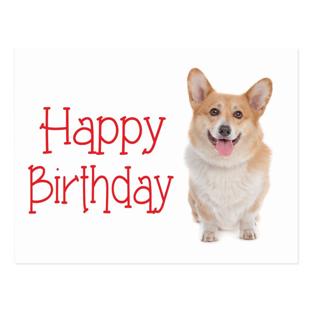 Happy Birthday Pembroke Corgi Puppy Dog Postcard Zazzle