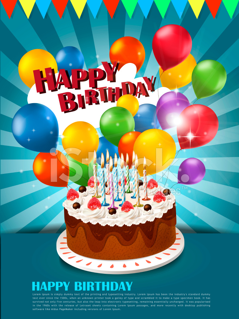 Happy Birthday Poster Stock Photo Royalty Free FreeImages