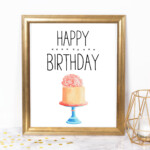 Happy Birthday Printable Sign 8x10 Lu Bowden