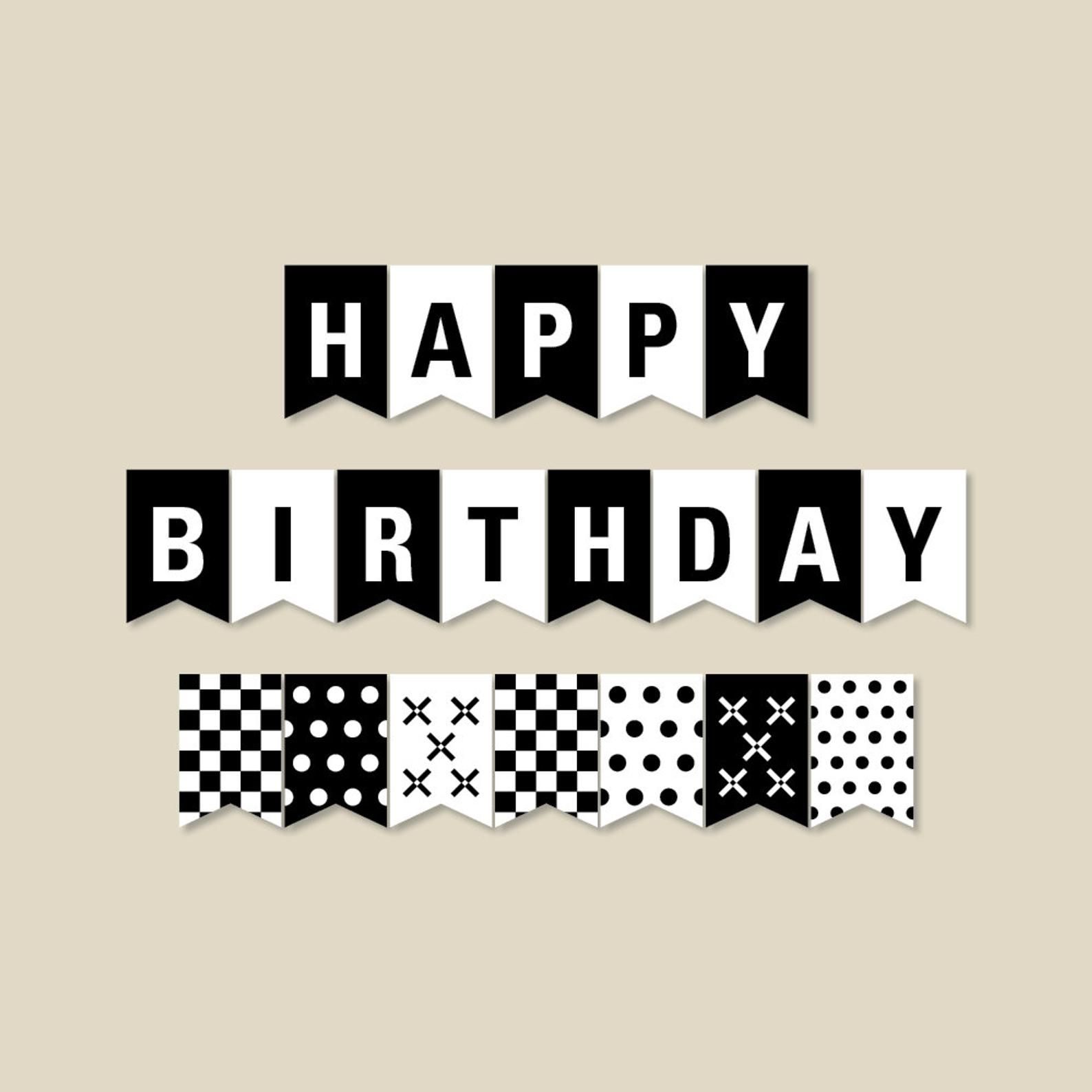 Happy Birthday Sign Black And White Images And Photos Finder