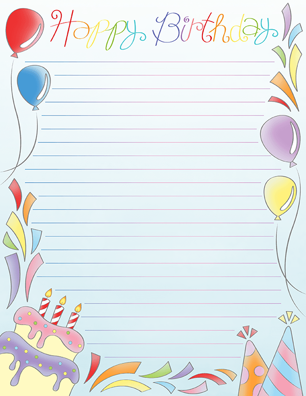 Happy Birthday Stationery Free Printable 2023 FreePrintableBirthday