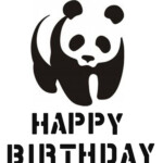 Happy Birthday Stencil Happy Birthday Black Happy Birthday Animal