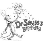 Happy Birthday To Dr Seuss Coloring Pages XColorings