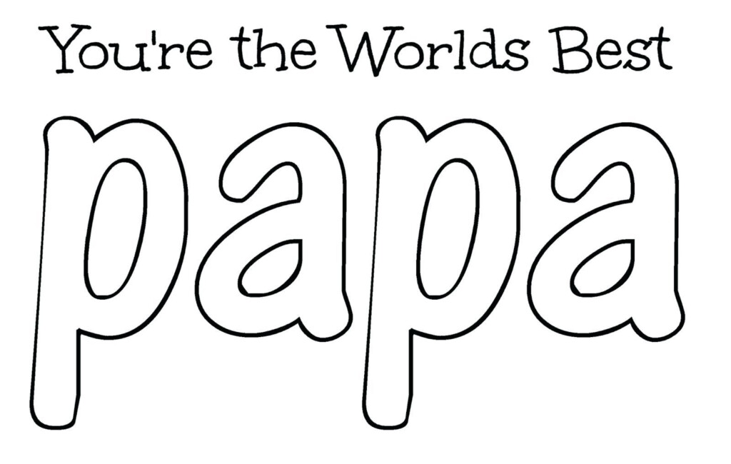 Happy Fathers Day Grandpa Coloring Pages Printable Wickedgoodcause