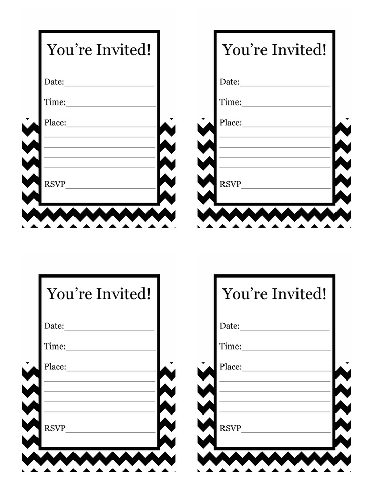 Happy Friday Free Printable Chevron Invitation Free Printable