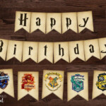 Harry Potter Happy Birthday Sign Banner Bunting By PrintablesbyNat