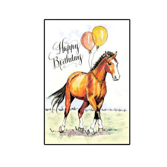 Horse Birthday Cards Free Printable