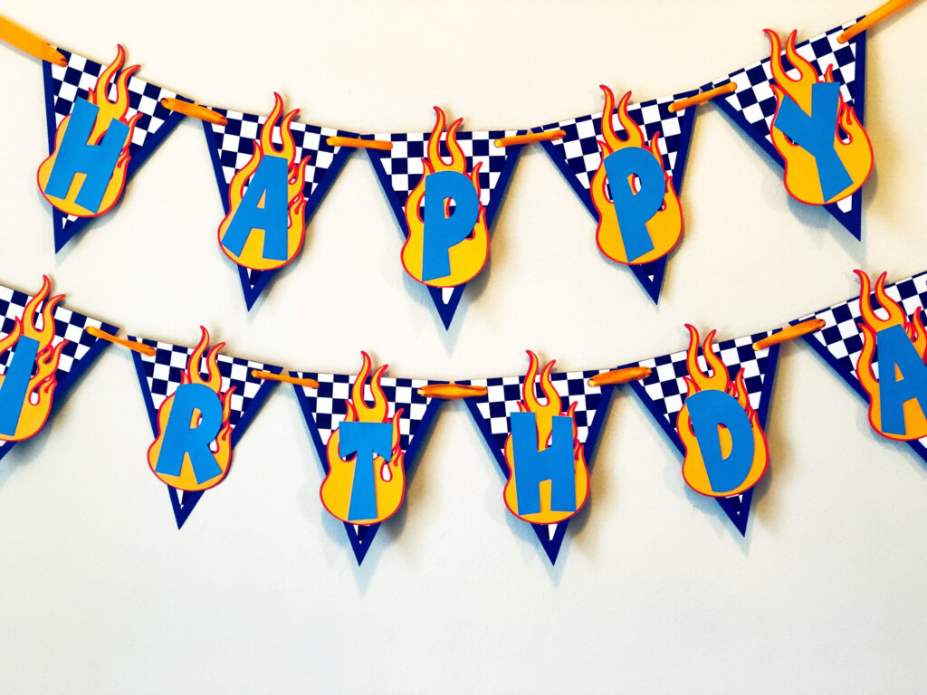 Hot Wheels Birthday Banner Race Car Birthday Banner Racing Etsy Hot 