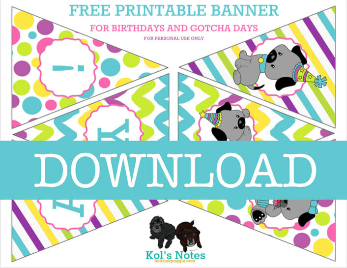 How To Celebrate A Dog Birthday Party Free Printable Party Kit Kol